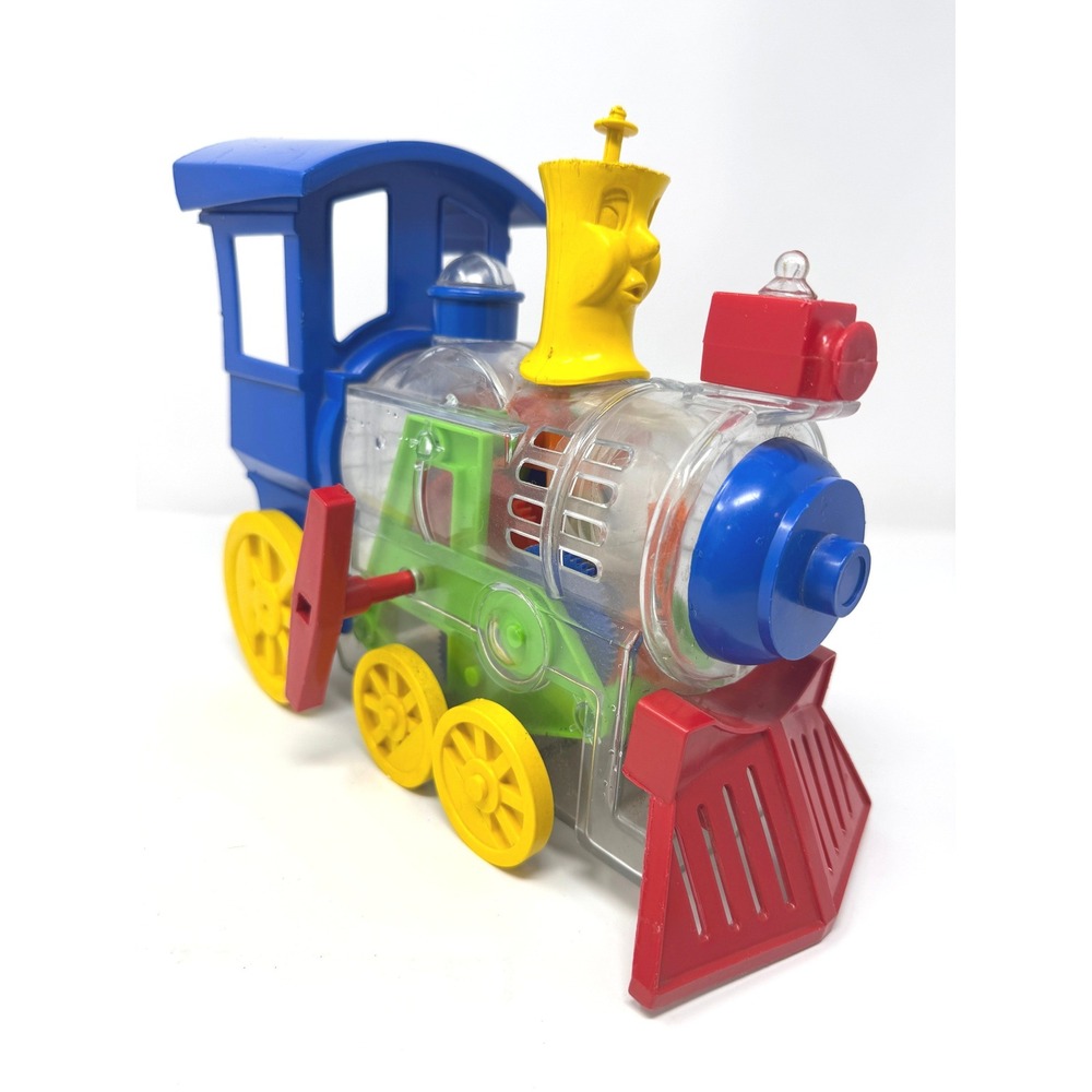Vintage Ideal Toot Loo Locomotive Train 1974 Clear Gear Toy Works Missing Cap